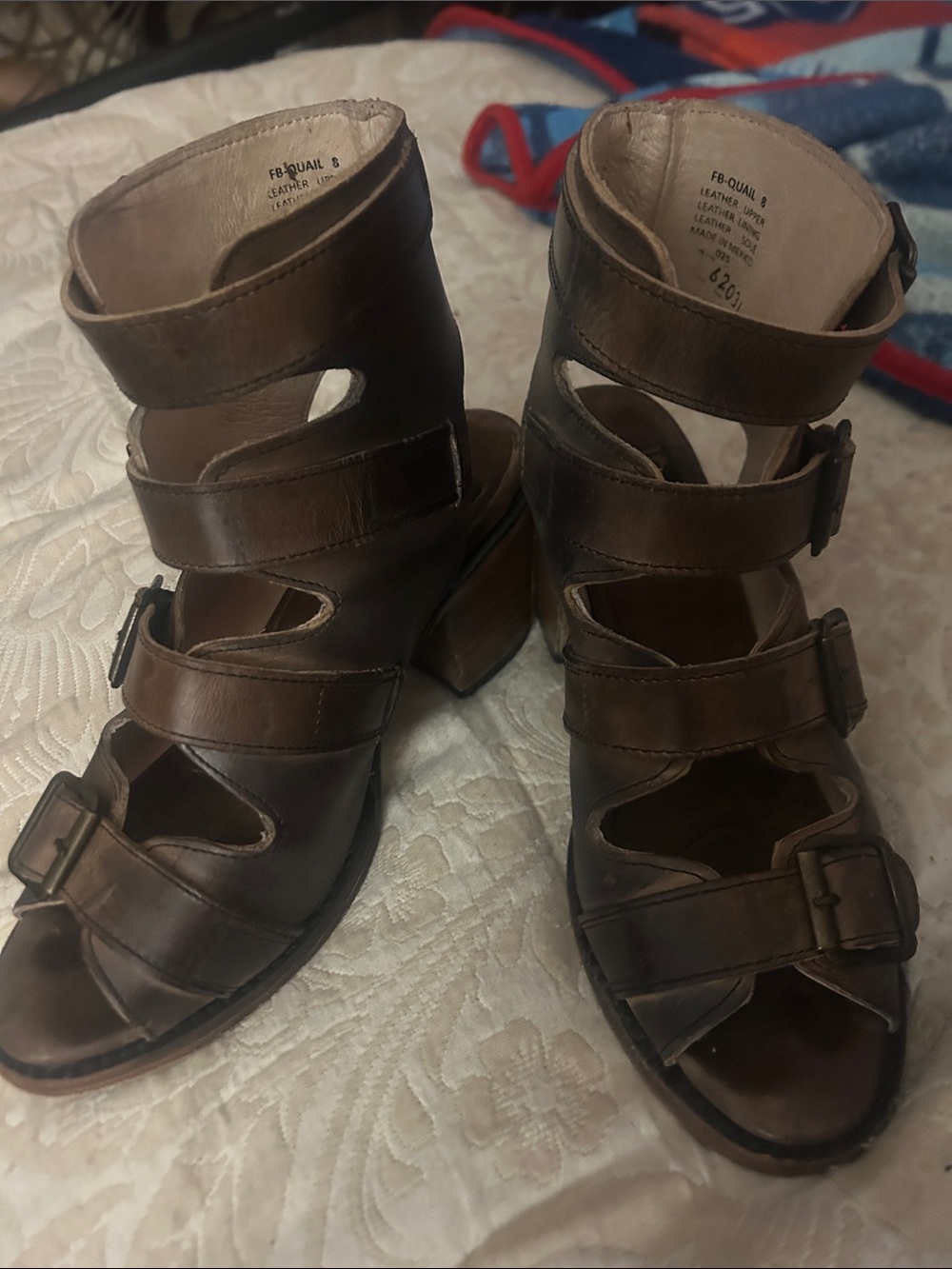 Freebird  by Steven “Quail” multi strap, leather sandals size 8